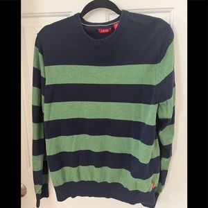 Men’s Izod size M blue green long sleeve sweater 100% cotton
